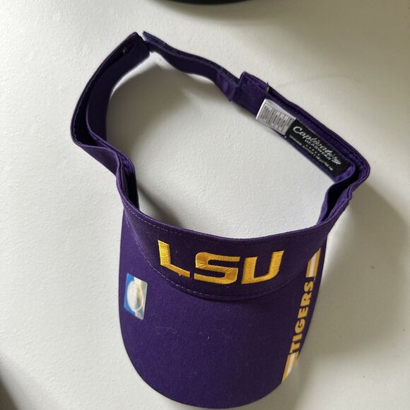 LSU Tigers Visor Hat Mens Adjustable Strap Purple NCAA NWOT - Picture 5 of 7